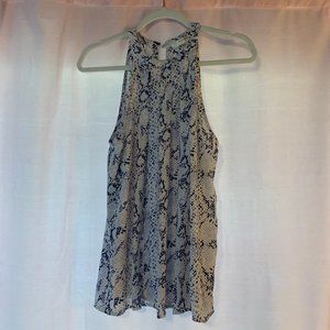 Light Pink and Blue Snakeskin Top